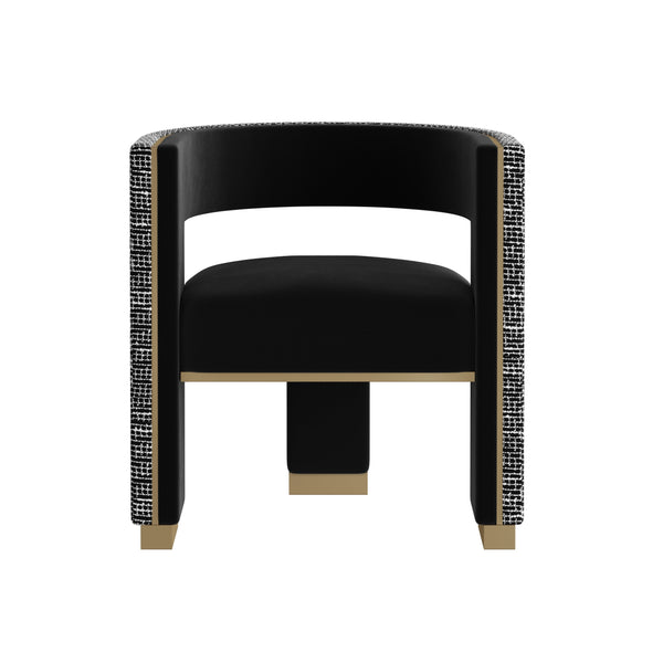 Adamina Dining Armchair - Abbington Black / Hobbes Night