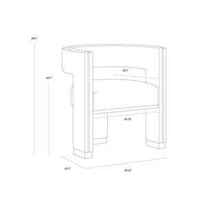 Adamina Dining Armchair - Rhea Light Barley