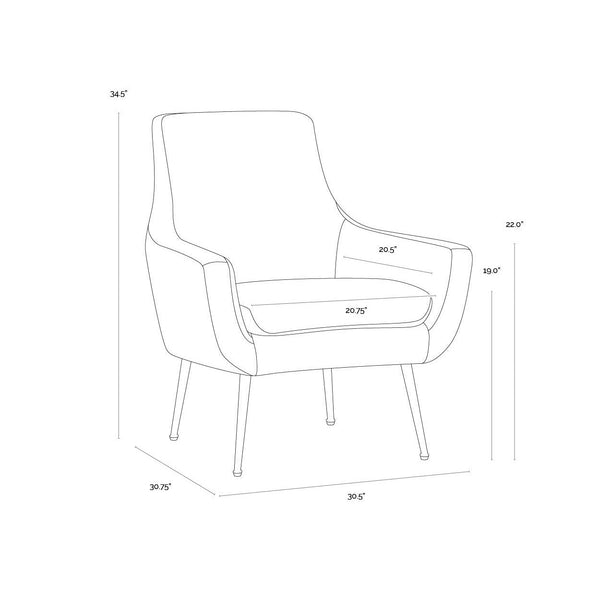 Aletta Lounge Chair - Nono Petrol