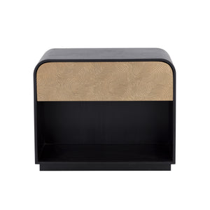 Algarve Nightstand - Black / Champagne Gold