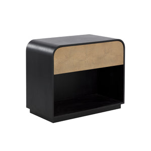 Algarve Nightstand - Black / Champagne Gold