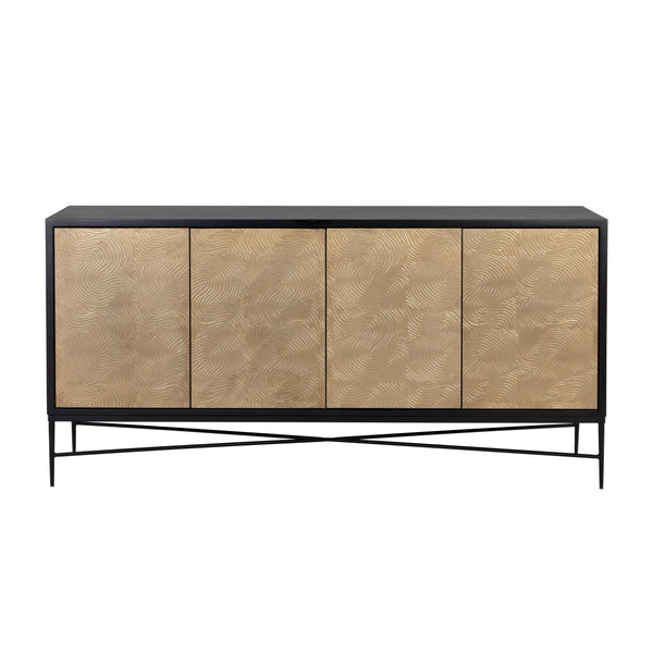 Algarve Sideboard - Black / Champagne Gold