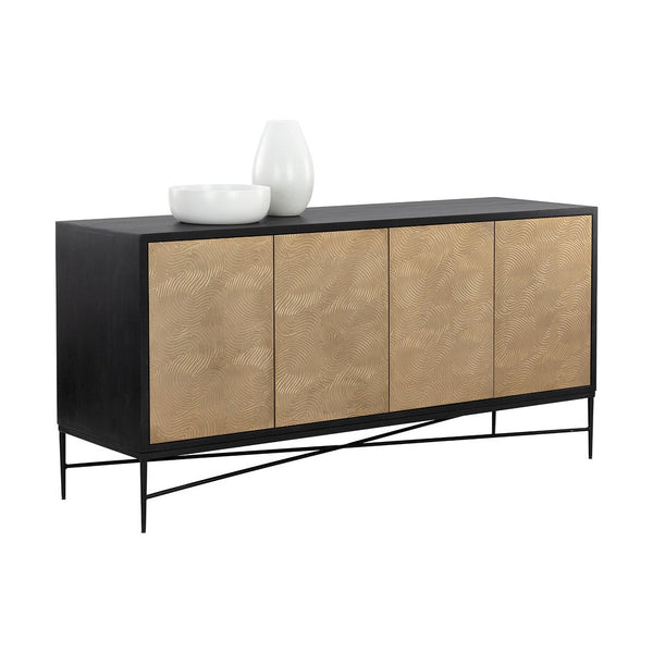Algarve Sideboard - Black / Champagne Gold