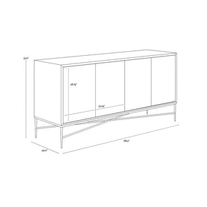 Algarve Sideboard - Black / Champagne Gold