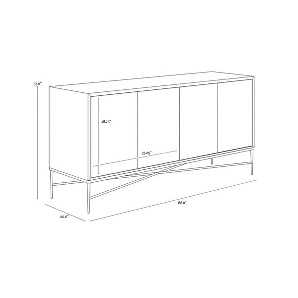 Algarve Sideboard - Black / Champagne Gold