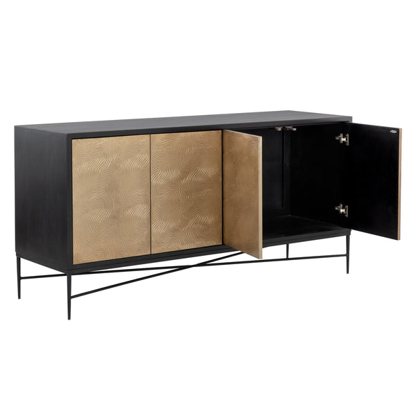 Algarve Sideboard - Black / Champagne Gold