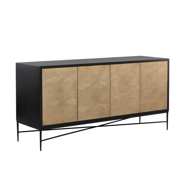 Algarve Sideboard - Black / Champagne Gold