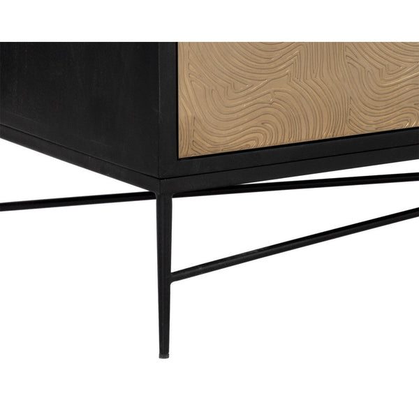 Algarve Sideboard - Black / Champagne Gold