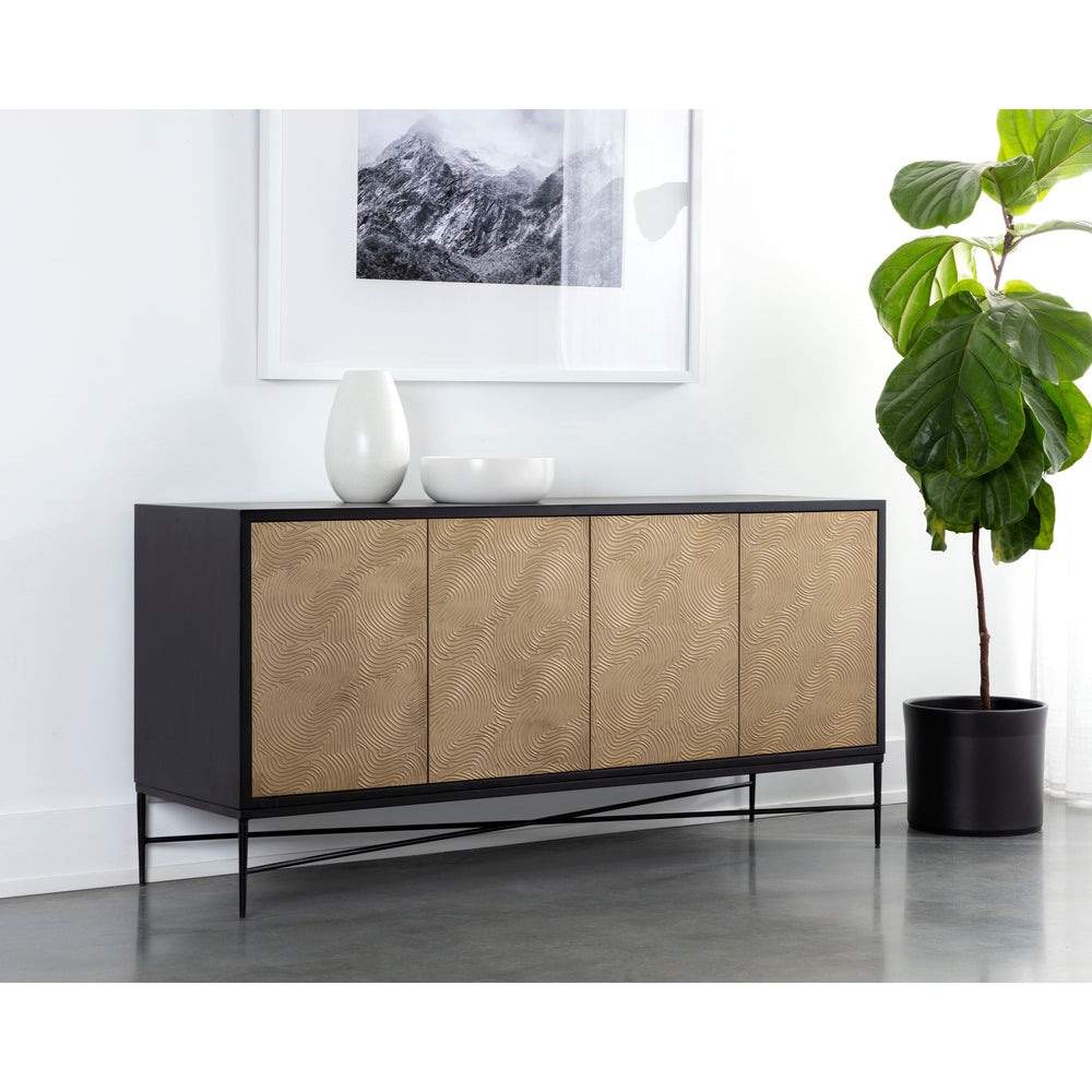 Algarve Sideboard - Black / Champagne Gold