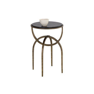 Alicent End Table - Black Marble