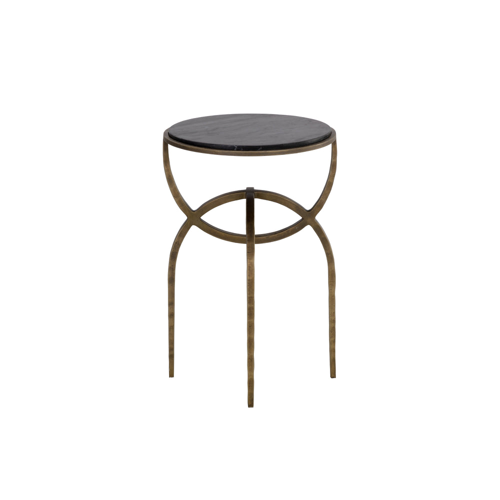 Alicent End Table - Black Marble
