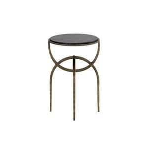 Alicent End Table - Black Marble