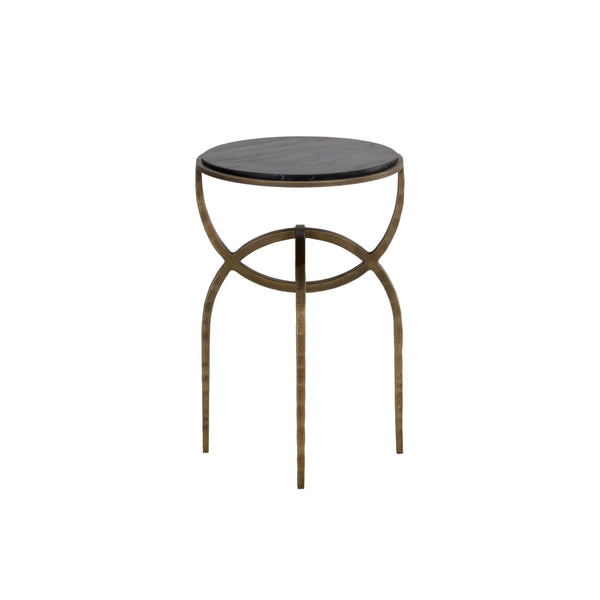 Alicent End Table - Black Marble