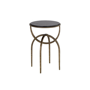 Alicent End Table - Black Marble