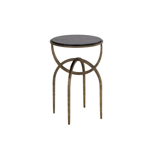 Alicent End Table - Black Marble