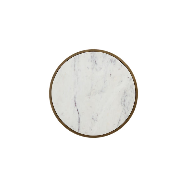 Alicent End Table - White Marble