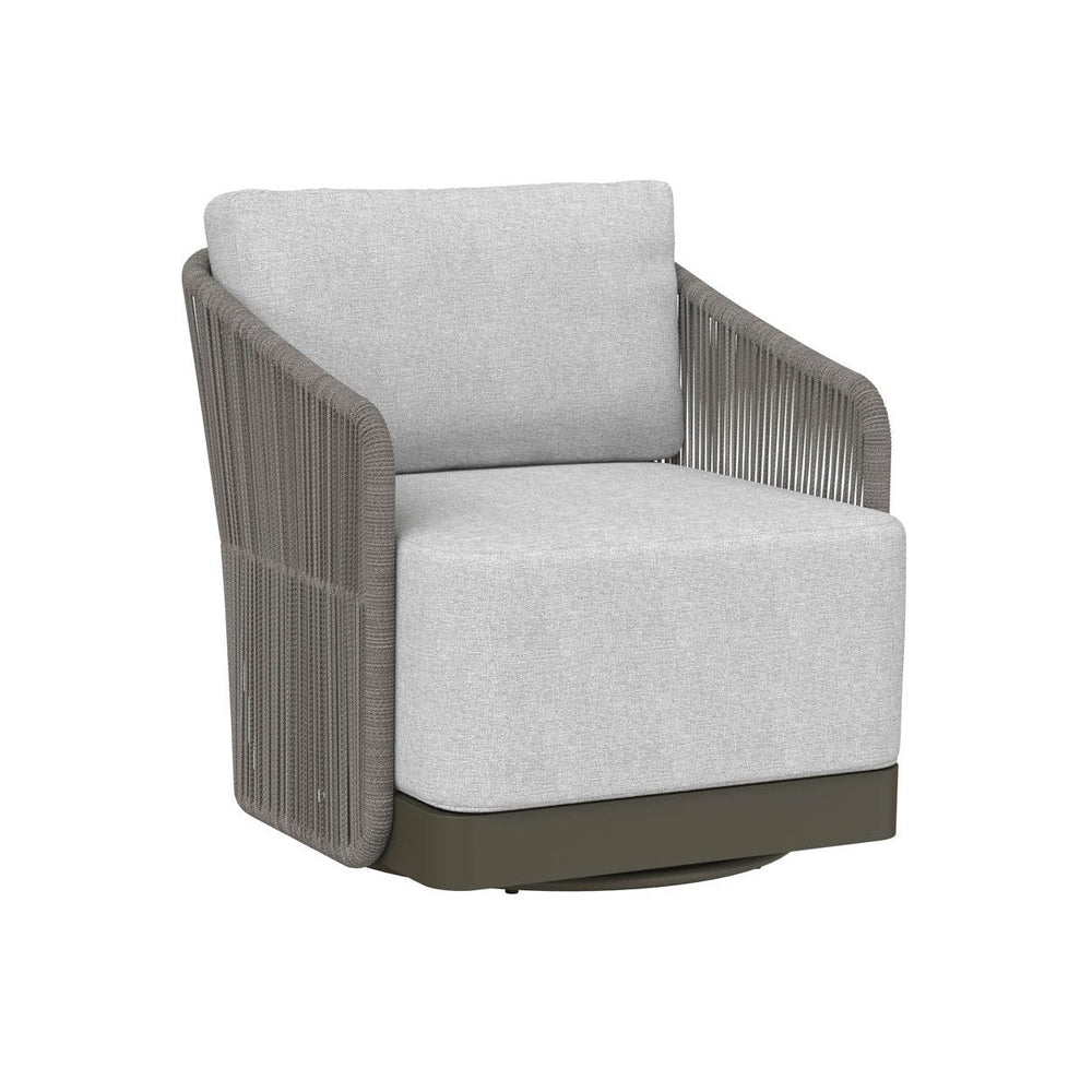Allariz Swivel Armchair - Warm Grey - Gracebay Light Grey