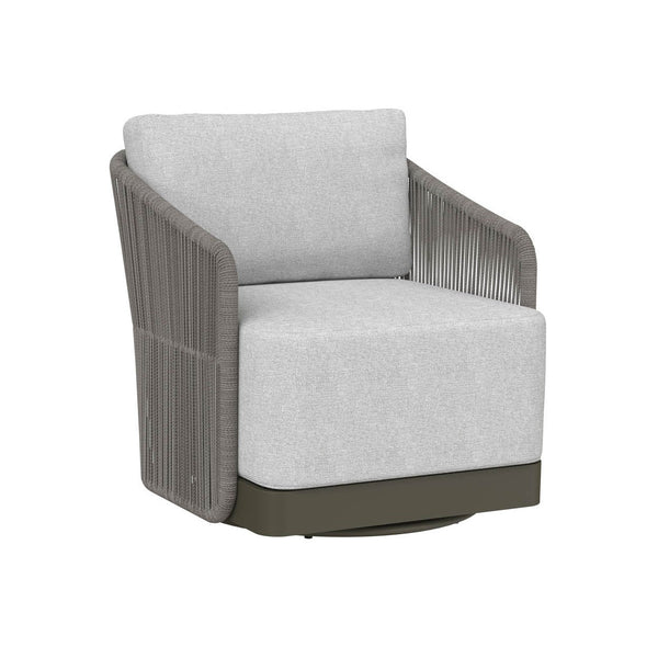 Allariz Swivel Armchair - Warm Grey - Gracebay Light Grey