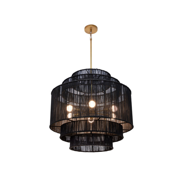 Alyssa Chandelier - Black Jute