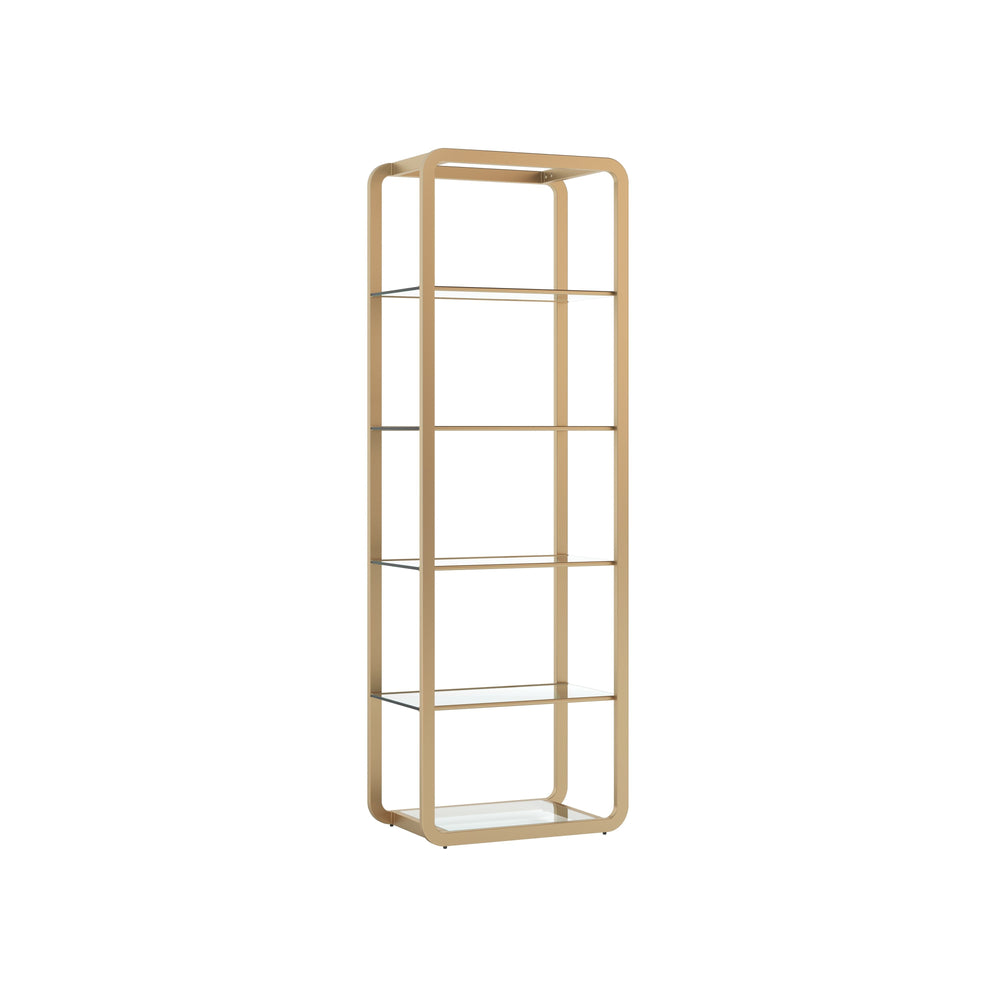 Ambretta Bookcase Small - Gold / Clear
