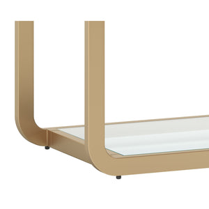 Ambretta Bookcase Small - Gold / Clear