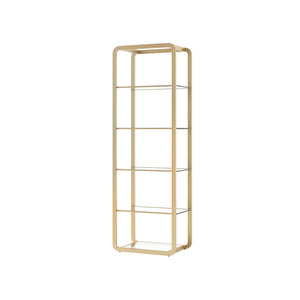 Ambretta Bookcase Small - Gold / Clear
