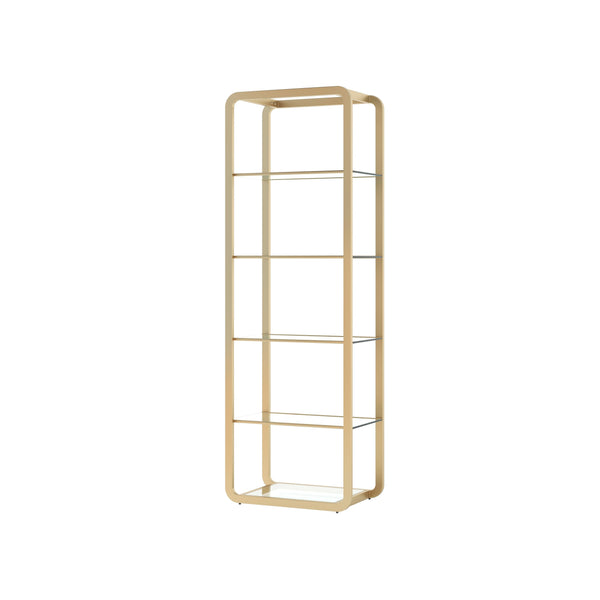 Ambretta Bookcase Small - Gold / Clear