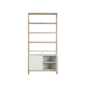 Ambrose Modular Bookcase Large - Champagne Gold - Cream