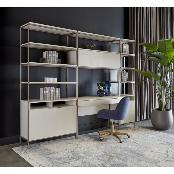 Ambrose Modular Bookcase Large - Champagne Gold - Cream