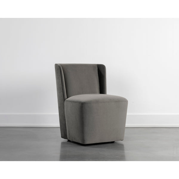 Amita Wheeled Dining Chair - Piccolo Pebble