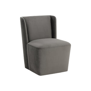 Amita Wheeled Dining Chair - Piccolo Pebble