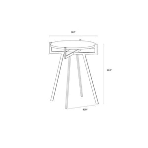 Anak End Table - White