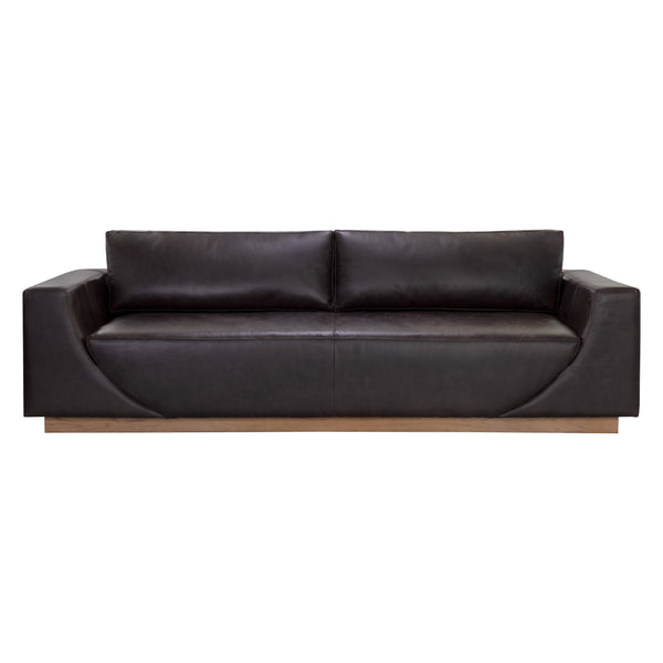 Anakin Sofa - Light Oak - Tuscany Warm Black Leather