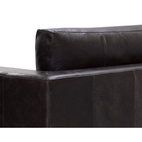Anakin Sofa - Light Oak - Tuscany Warm Black Leather