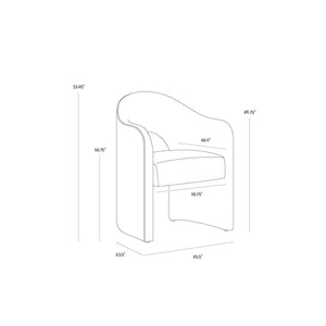 Anaya Dining Armchair - Altro Cappuccino