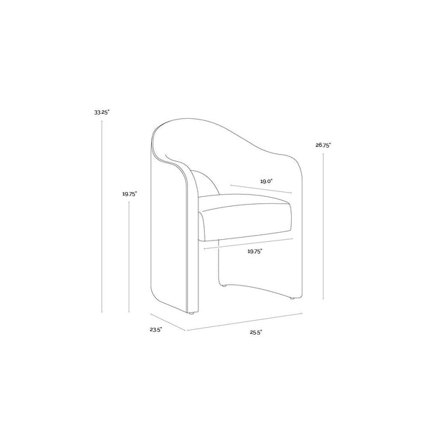 Anaya Dining Armchair - Bergen Olive