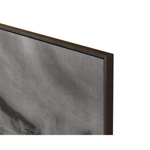 Antique Landscape - 50" X 35" - Brown Floater Frame