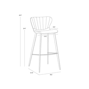 Arabella Barstool - Bravo Cognac / November Grey