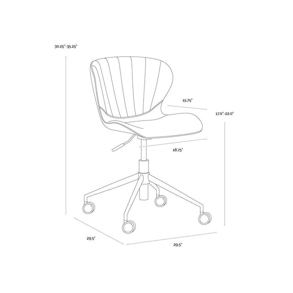Arabella Office Chair - Bravo Portabella