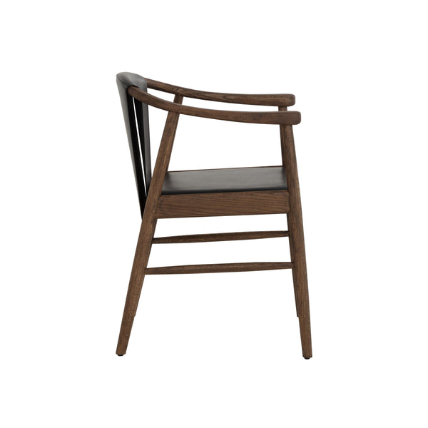 Aran Dining Armchair - Onyx Leather