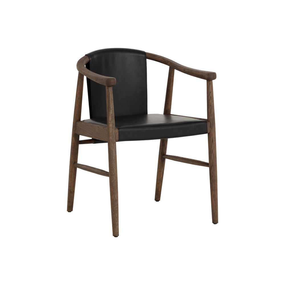 Aran Dining Armchair - Onyx Leather