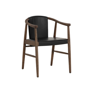 Aran Dining Armchair - Onyx Leather