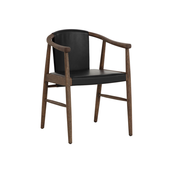 Aran Dining Armchair - Onyx Leather