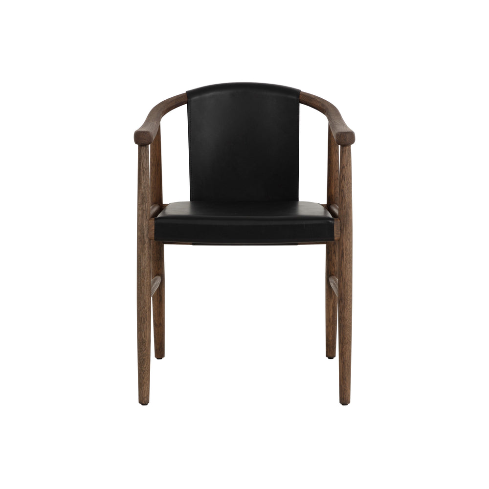 Aran Dining Armchair - Onyx Leather