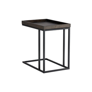 Arden C Shaped Side Table - Black - Charcoal Grey