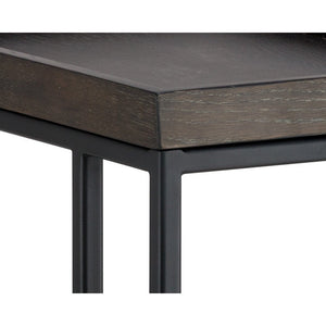 Arden C Shaped Side Table - Black - Charcoal Grey