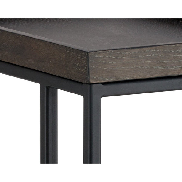 Arden C Shaped Side Table - Black - Charcoal Grey