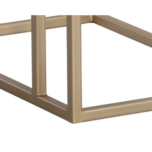 Arden C Shaped Side Table - Gold - Raw Umber