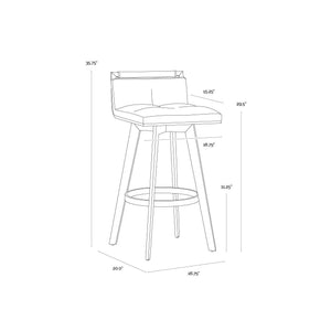 Arizona Swivel Barstool - Milliken Cognac