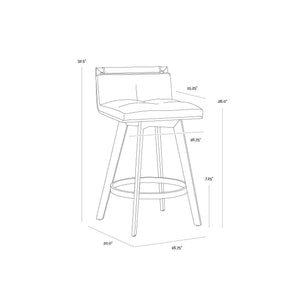 Arizona Swivel Counter Stool - Milliken Cognac